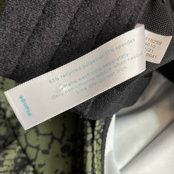 Cacique Green Black Python Snakeskin Underwire Tankini Swim Top 46DD 46 New - Picture 13 of 14